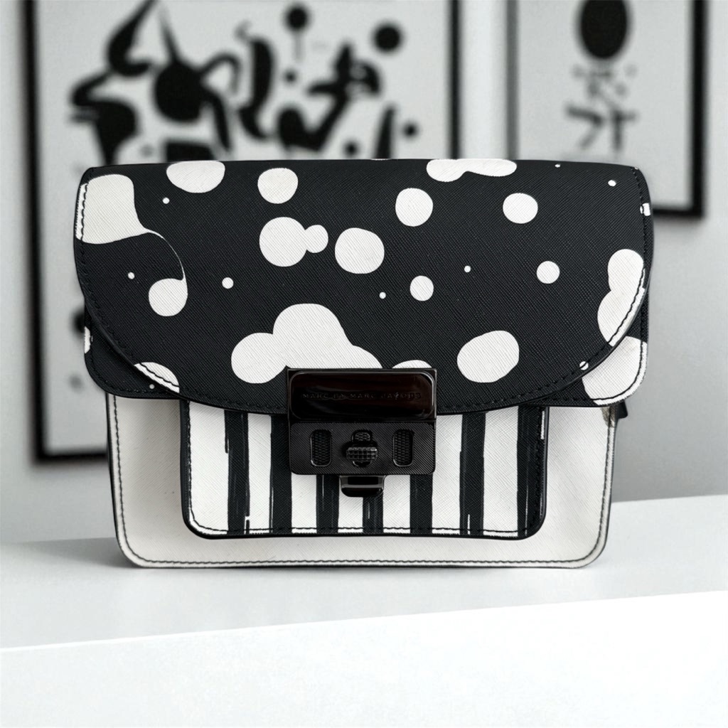 Marc By Marc Jacobs Black And White Crossbody Bag